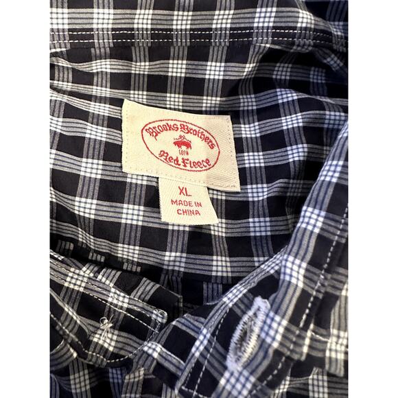 Brooks Brothers Men's Dress Shirt Black White XL Long Sleeve - Picture 3 of 5